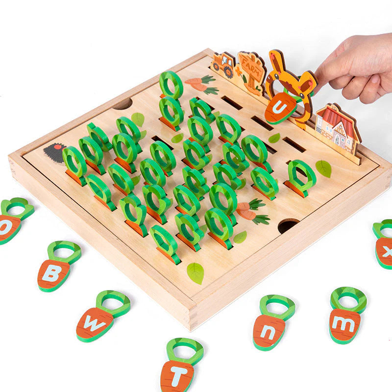 Carrot Pull Game - Lernen mit Buchstaben - Karotten-Brettspiel