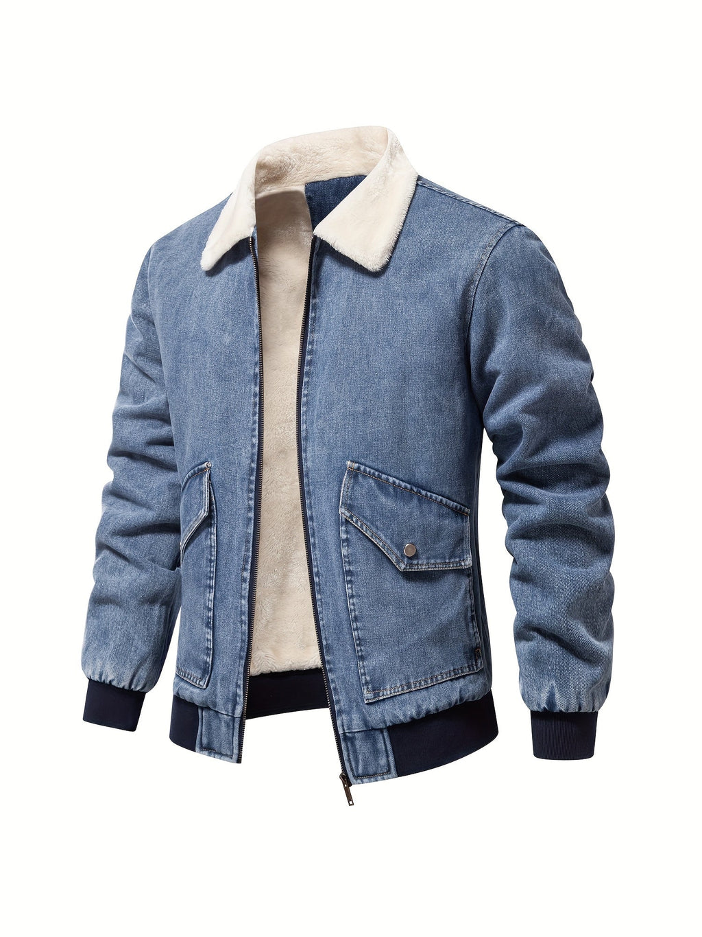 Lucas - Giacca in denim-pile da uomo