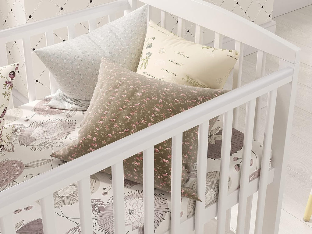 Love For Sleep Lettino per neonati co-sleeping 120x60cm con materasso in schiuma bianco Jacob lettino per bambini in legno - lettino per bambini, lettino trasformabile con sbarre