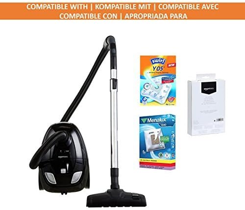 Amazon Basics - Aspirapolvere con sacchetto, potente, compatto e leggero, per pavimenti duri e tappeti, filtro HEPA, 700 W, 1,5 l, UE, nero