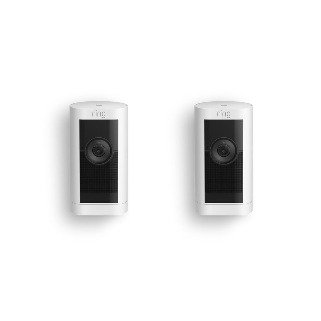 Ring Außenkamera Pro Solar (Stick Up Cam Pro) | Telecamera di sicurezza per esterni ad alimentazione solare con video HDR a 1080p, Wi-Fi, rilevamento del movimento 3D, compatibile con Alexa | 2 telecamere di sicurezza