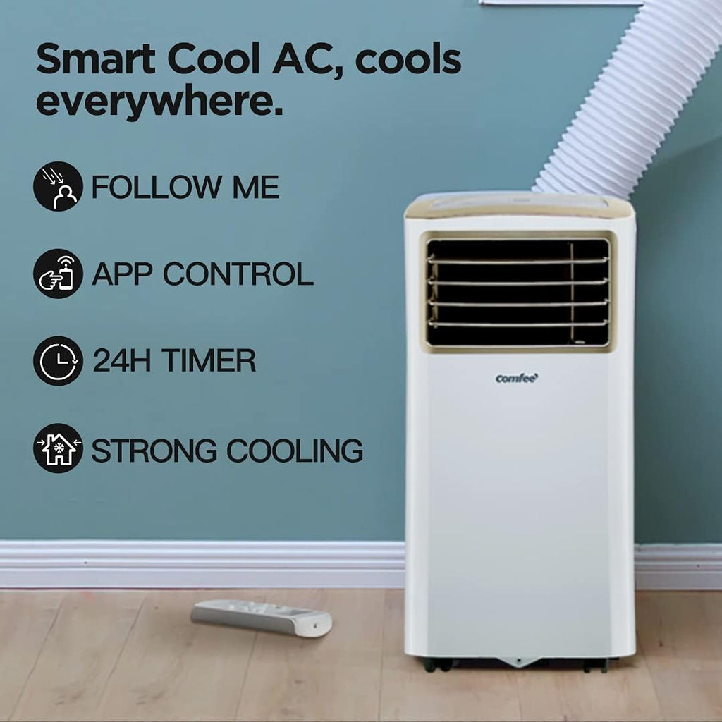 Comfee Condizionatore Portatile Easy Cool 2.0, 7000 BTU 2,0kW, Raffreddamento&Ventilazione&Deumidificazione, Adatto per Ambienti fino a 68m³(25㎡), Controllo tramite APP/Alexa/Google Home/IFTTT, Climatizzatore Portatile con Tubo di Scarico