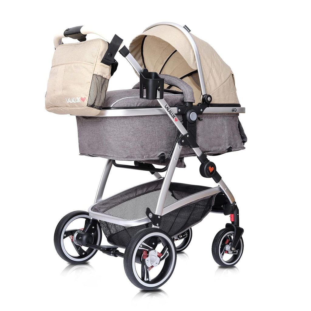 Lalalux Babyboomer Passeggino Leggero Combinato Set Completo, Passeggino Multifunzione, Pieghevole, Sportivo, Universale, Doppie Sospensioni, incl. Borsa, Parapioggia e molto altro. Per Bambini fino a 36 mesi
