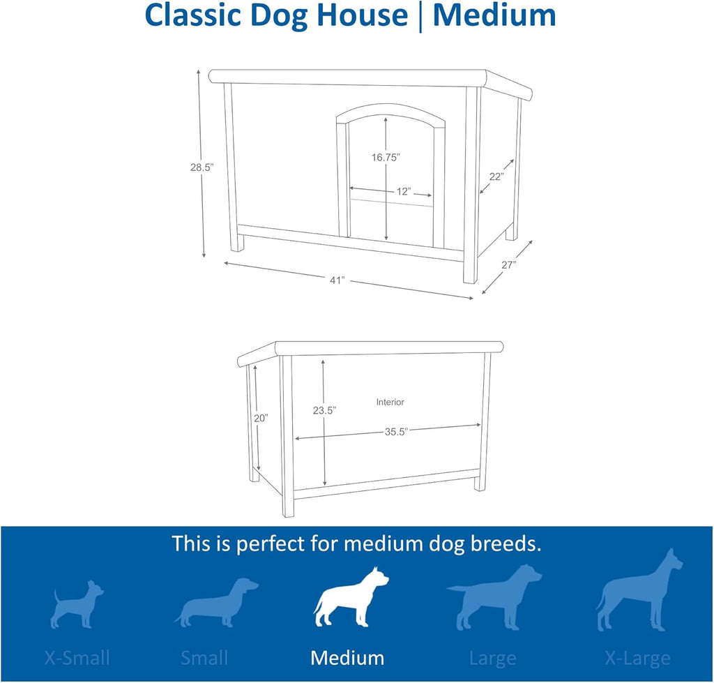 TRIXIE Cuccia per cani natura Classic tetto piatto, resistente alle intemperie e apribile, S–M: 85 × 58 × 60 cm, marrone - 39551