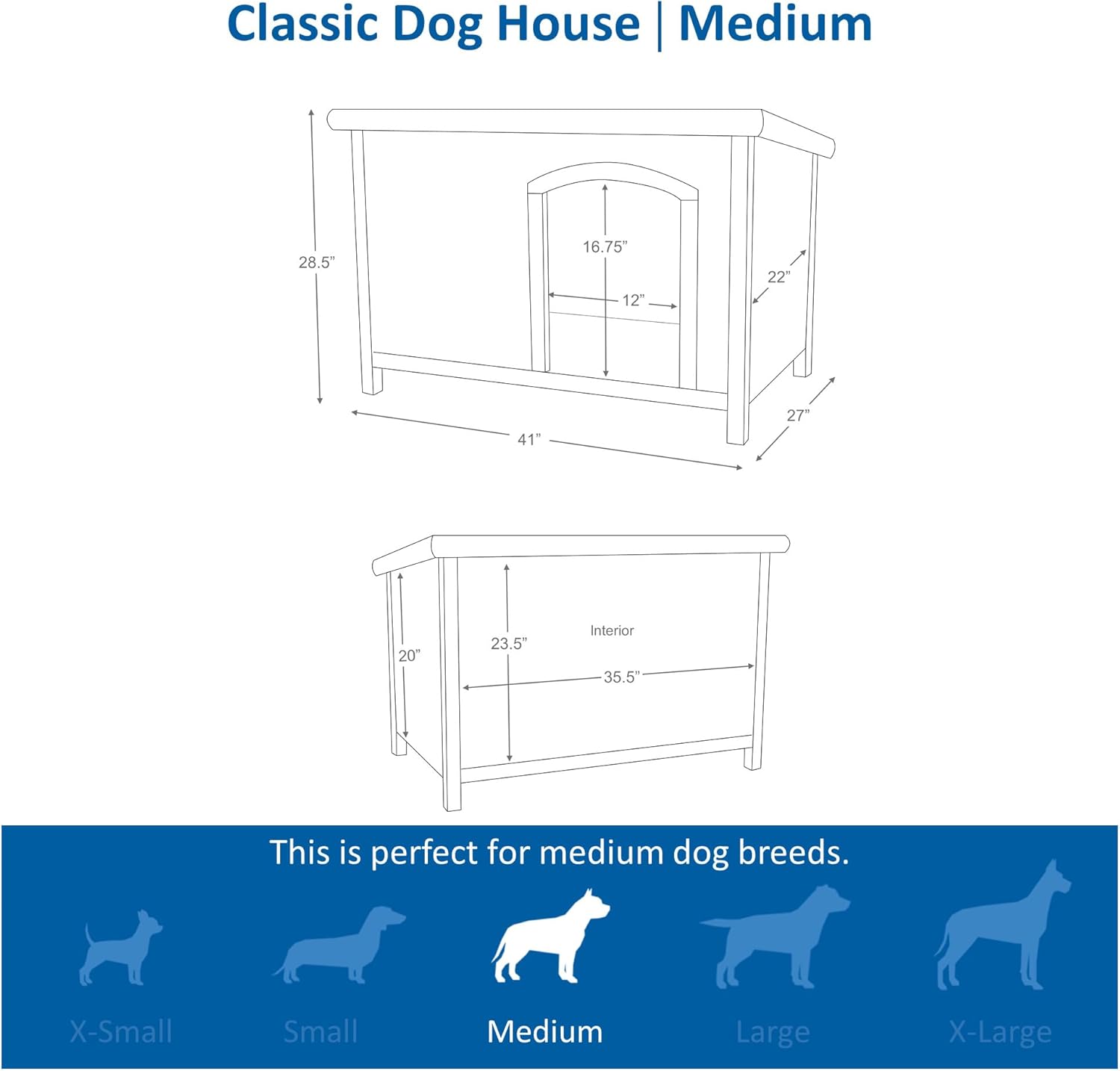 TRIXIE Cuccia per cani natura Classic tetto piatto, resistente alle intemperie e apribile, S–M: 85 × 58 × 60 cm, marrone - 39551