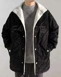 Zweifarbige Herren-Fleecejacke mit Taschen
