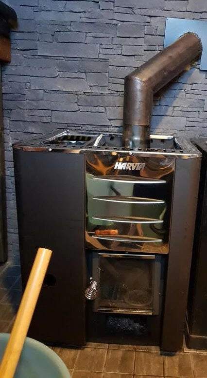 Harvia Stufa per sauna a legna 20 Pro LS, 8-20m, serbatoio dell'acqua a sinistra