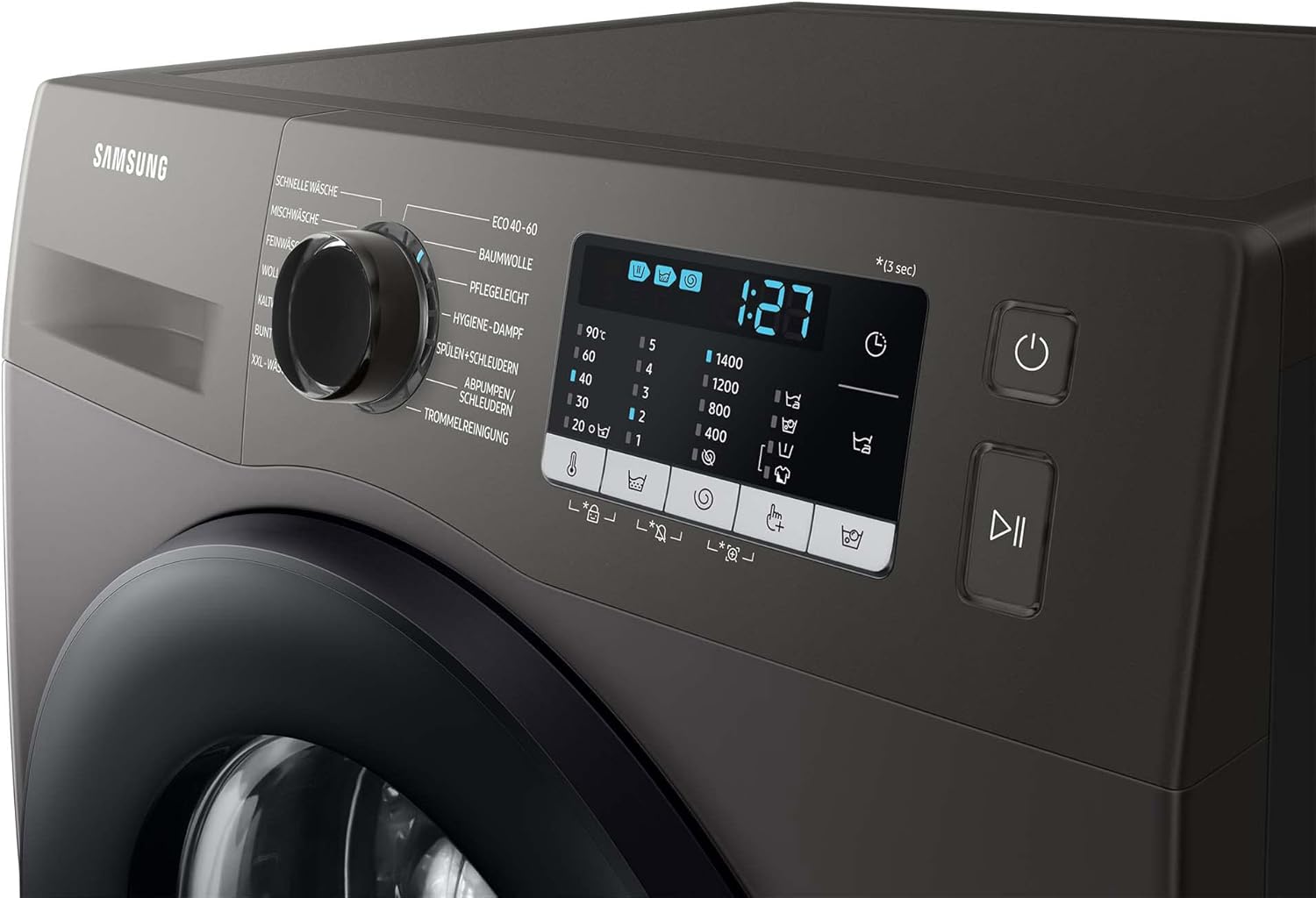 Lavatrice WW70TA049AX/EG, 7 kg, 1400 giri/min, Ecobubble, programma Vapore Igienizzante, funzione Smacchia Tutto, Inox