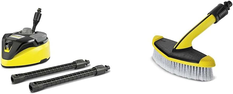 Kärcher Pulitore per superfici T-Racer T 7 Plus (protezione antispruzzo, per grandi superfici, due ugelli a getto piatto, impugnatura per lavorare in verticale, ugello Power, ugello di risciacquo)