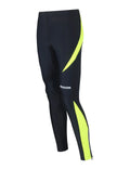 Pantaloni Termici Lunghi da Corsa da Uomo Pro Nero-Neon