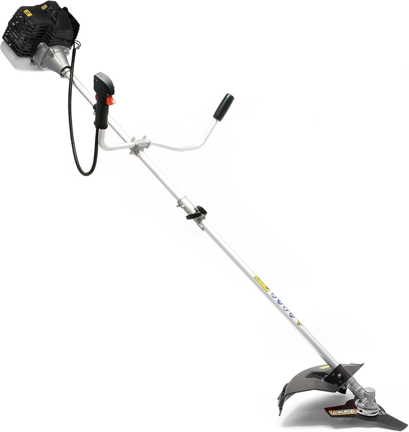 Wiltec 2in1 Benzin Rasentrimmer 1,76PS 1,3kW, Rasenschneider mit Motorsense und Freischneider, Rasenkantenschneider mit 225 mm Schnittlänge
