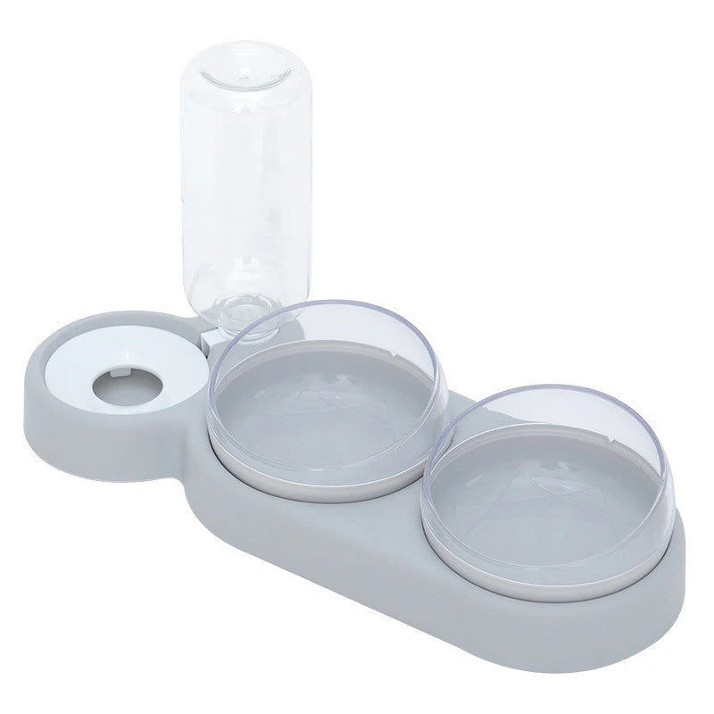 3-in-1 Deluxe Futterstation für Haustiere – Futternapf, Wasserspender & Snackaufbewahrung