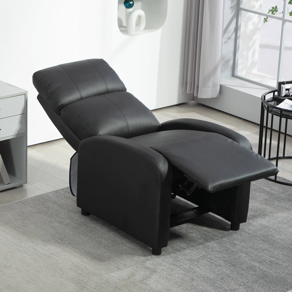 HOMCOM Poltrona Relax per TV con Funzione Reclinabile, Imbottitura Spessa