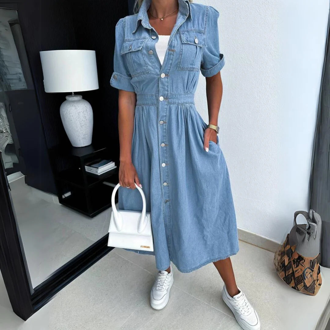 Tijana - Schickes Midikleid aus Denim
