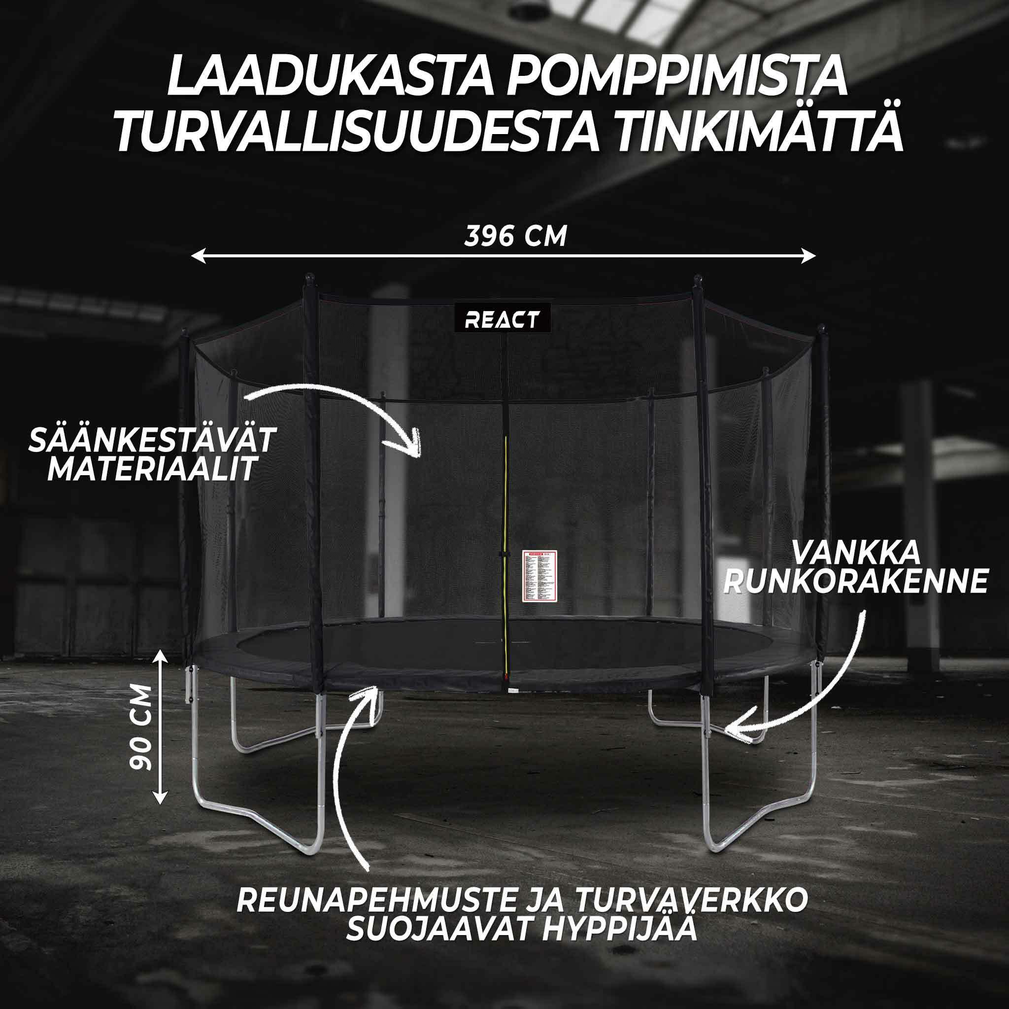 React Trampolin 396 cm / 13 ft