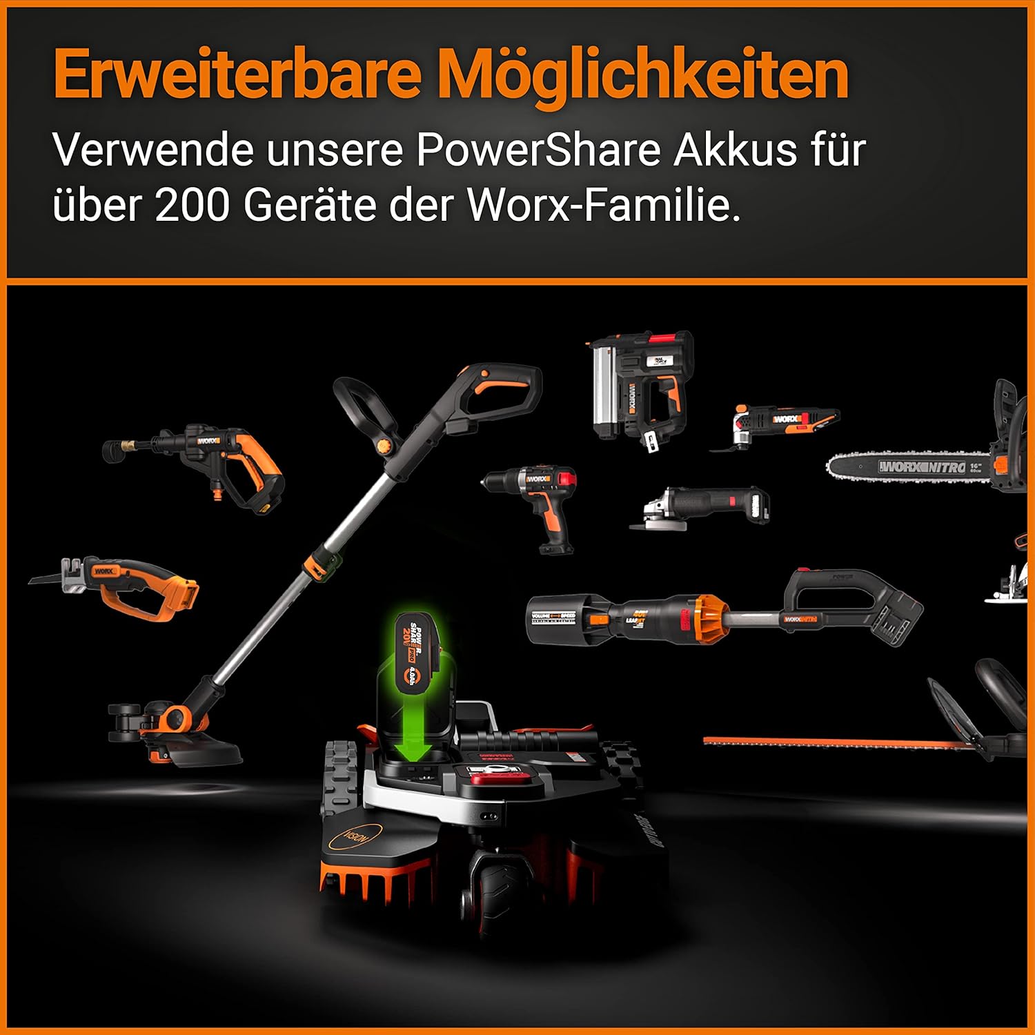WORX Landroid Vision M600 Robot rasaerba WR206E.1 per giardini fino a 600m - Robot tagliaerba intelligente senza filo perimetrale - WLAN & Bluetooth - prevenzione attiva degli ostacoli con tecnologia AI - controllo tramite APP