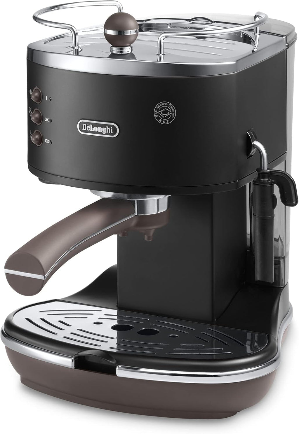 De'Longhi Icona Vintage ECOV 311.GR – Macchina da Caffè Espresso con Funzione Cappuccino, Design Retrò, con Montalatte Manuale, per Caffè in Polvere o Cialde E.S.E., Serbatoio dell’Acqua da 1,4 Litri, Verde