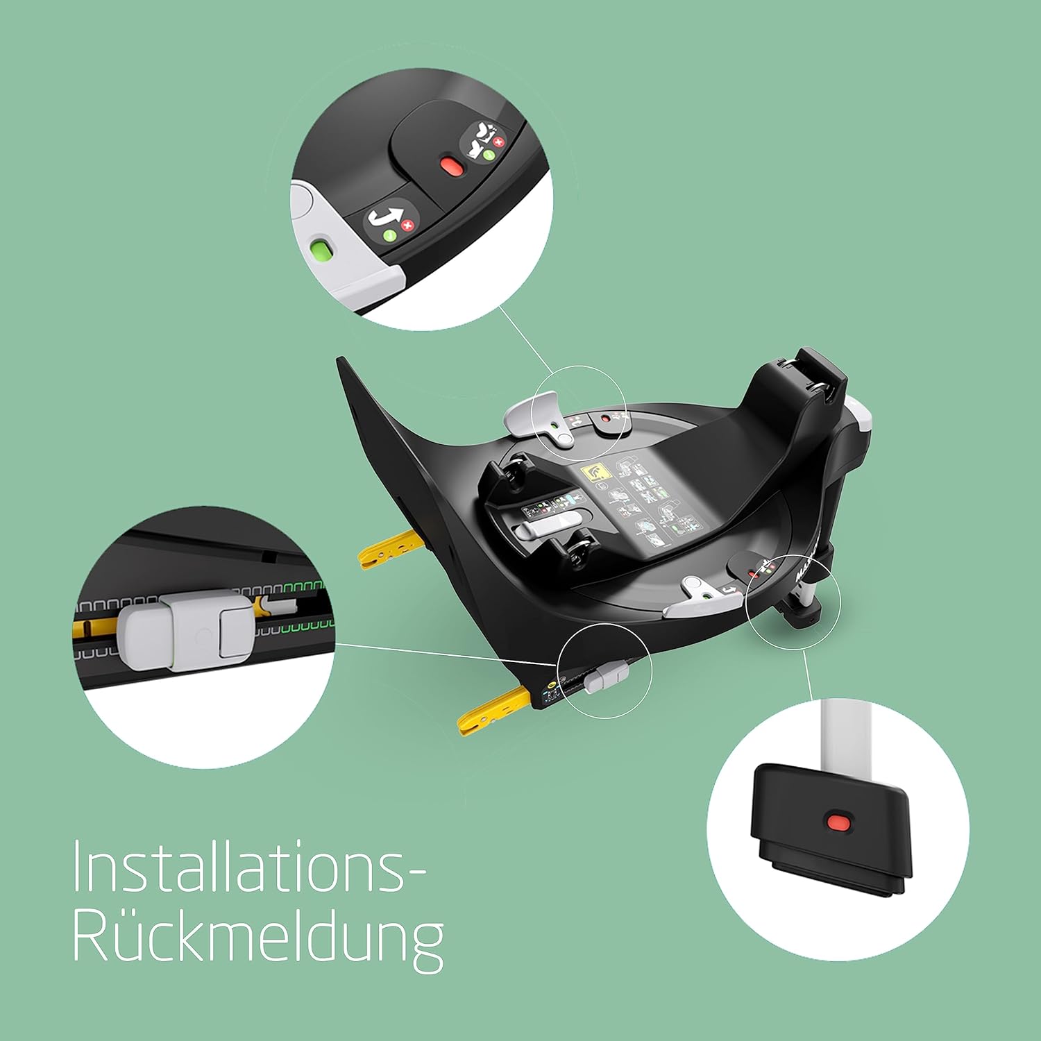 Maxi-Cosi Pebble 360 i-Size Babyschale Drehbar, Neugeborenen Autositz 360 Grad, 0–15 Monate (40–83 cm), Drehung mit einer, ClimaFlow, Easy-In-Gurt, G-CELL Seitenaufprallschutz, Essential Graphite