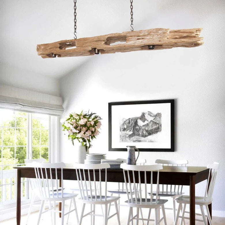 KERBO Lampada da soffitto in teak 140 cm