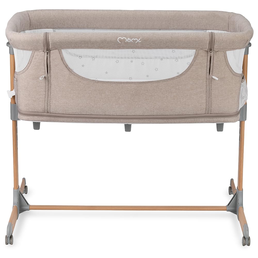 Momi SMART Bed Lettino fianco letto 4-in-1, fino a 15 kg, con materasso, regolabile in altezza