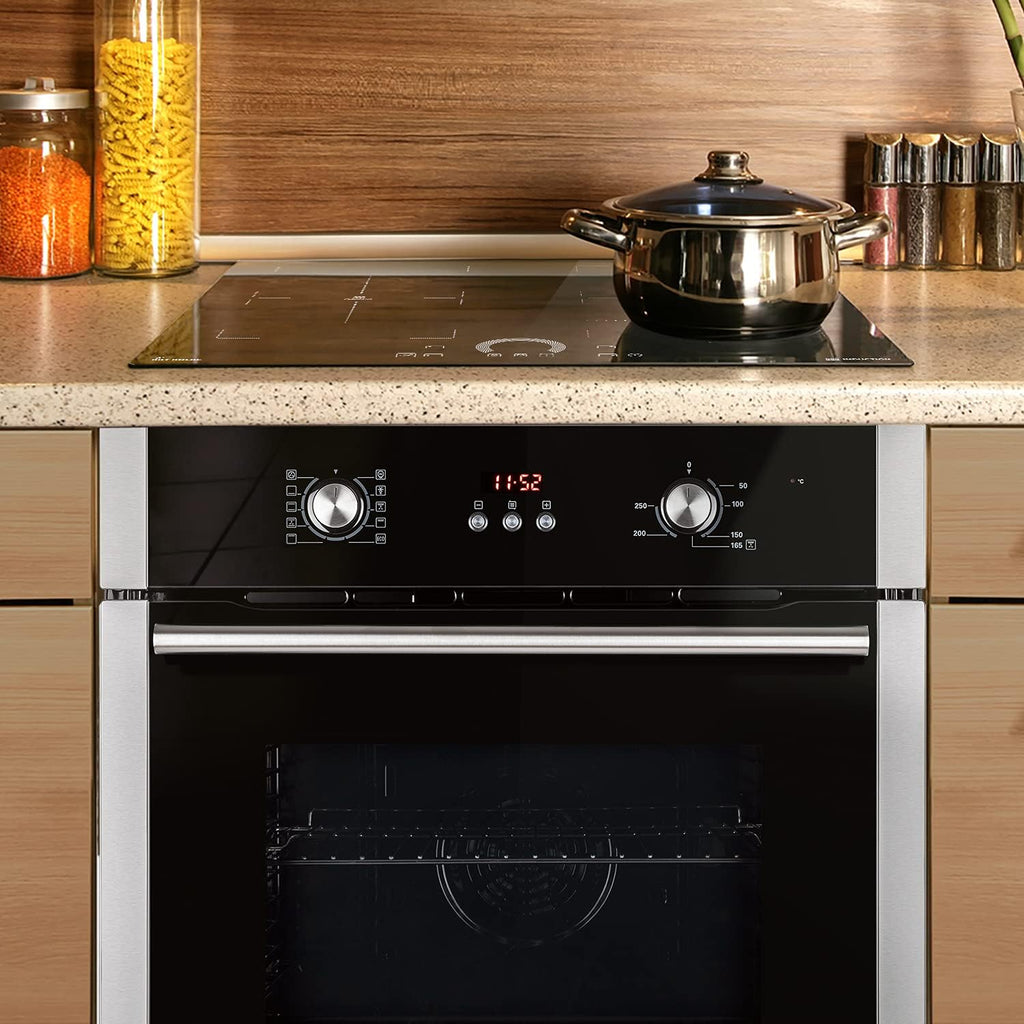 KKT KOLBE Autarkes Herdset | 60cm Einbaubackofen BO8805SS | 59cm Induktionskochfeld IH85900RL | Grill | Heißluft | Automatik-Timer | 2-fach Wärmeschutzverglasung | Kindersicherung | SET8805IH859RL