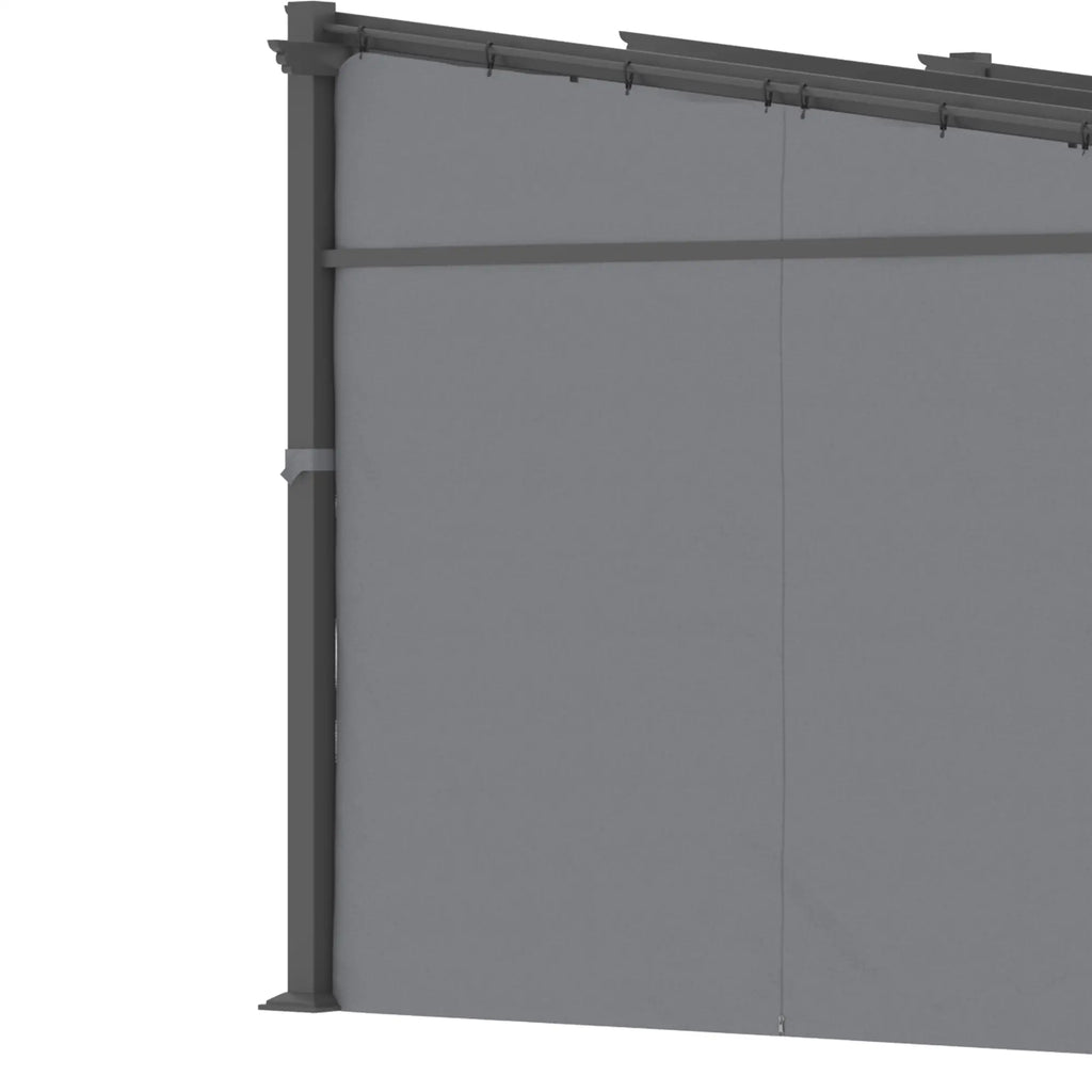Pergola Outsunny con tetto retrattile e sistema a fune