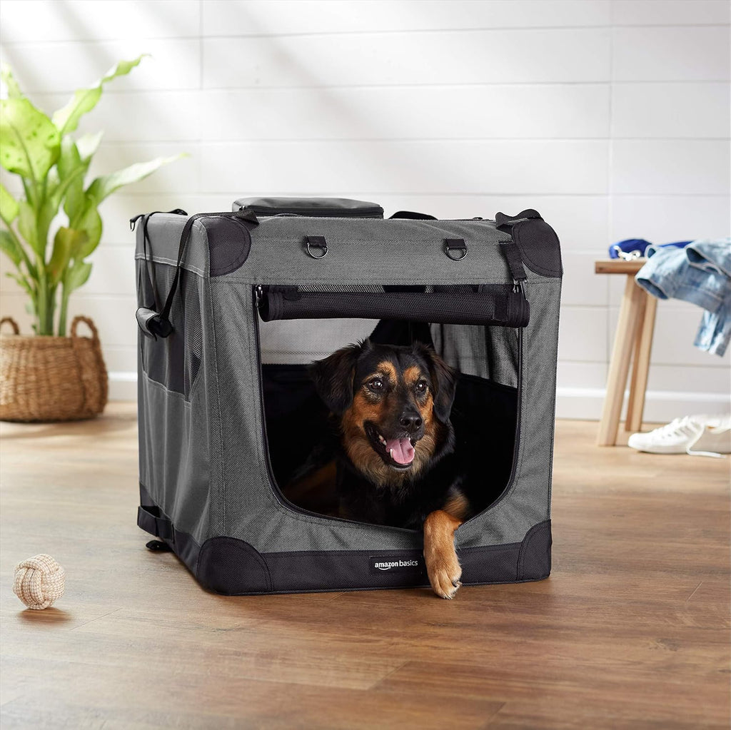 Amazon Basics – Morbida borsa pieghevole per animali domestici, 30 pollici/76,2 cm, grigia