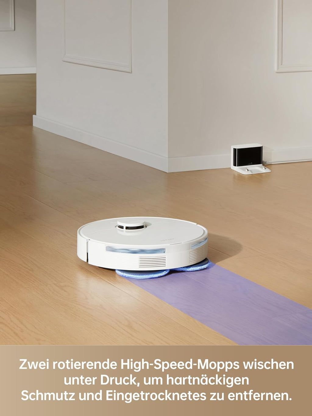 dreame L10 Prime Saugroboter und Wischroboter mit Automatischer Waschstation von Wischpads, 7mm Mopanhebung, LDS Navigation, 4000Pa Saugleistung, 3D Mapping, WiFi/APP