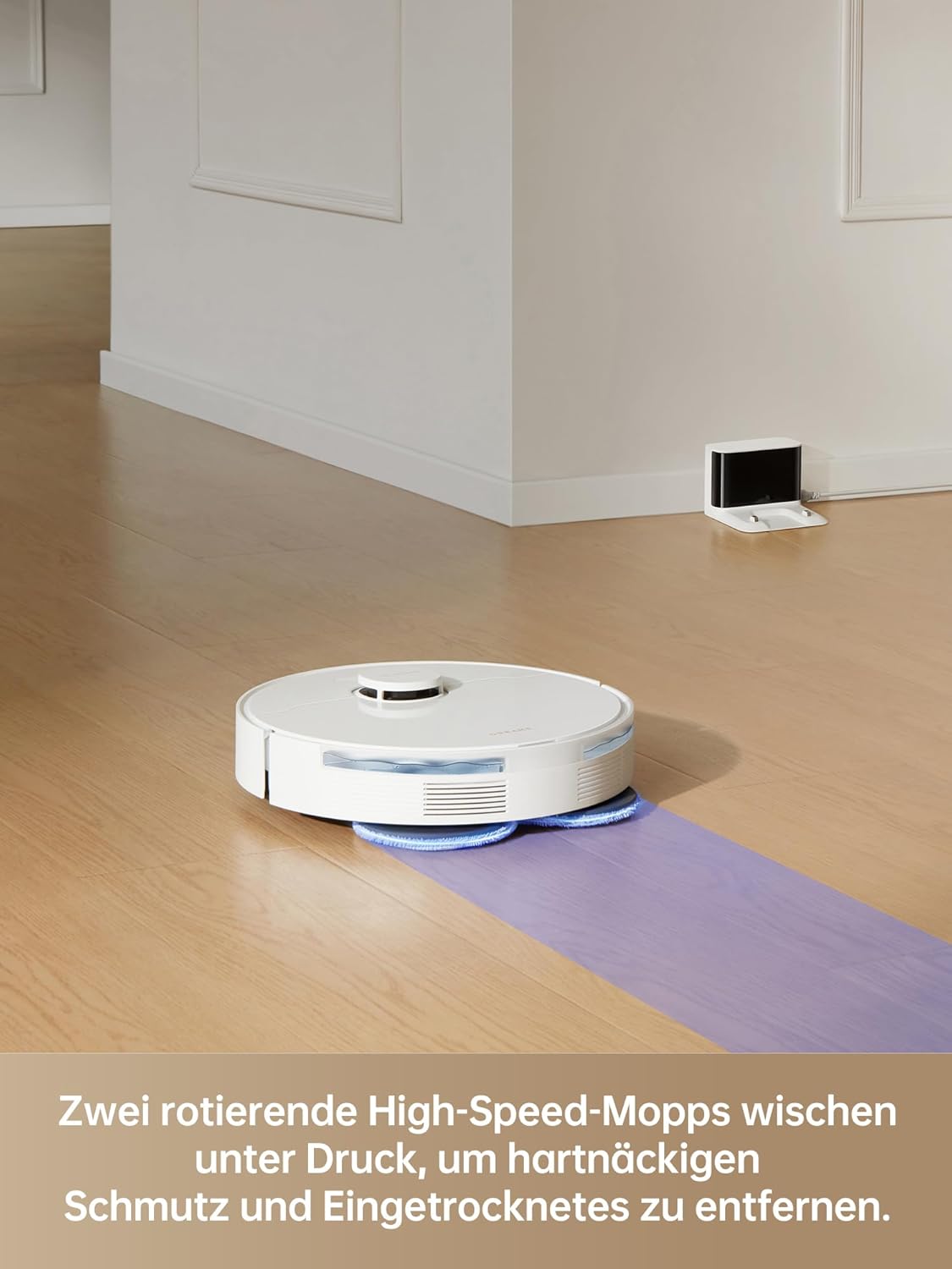 dreame L10 Prime Saugroboter und Wischroboter mit Automatischer Waschstation von Wischpads, 7mm Mopanhebung, LDS Navigation, 4000Pa Saugleistung, 3D Mapping, WiFi/APP