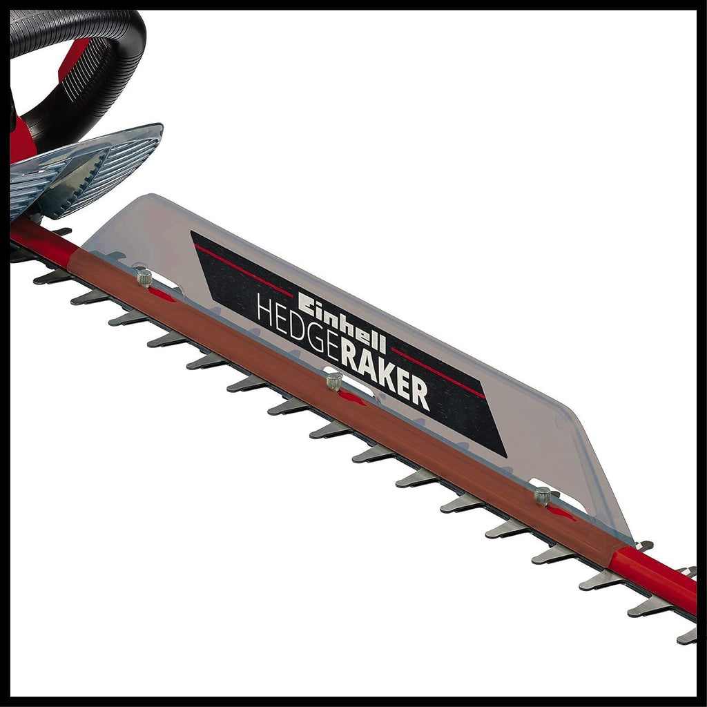 Einhell Tagliasiepi elettrico GE-EH 7067 (700 W, lama in acciaio tagliato e diamantato, ingranaggi in metallo, protezione antiurto, incl. fodero)