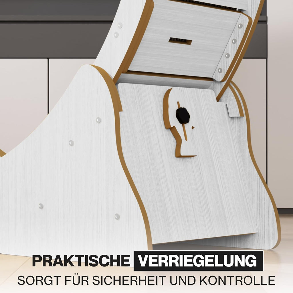 noviclass® Katzenlaufrad Baghira Groß XXL | 132cm Durchmesser Artgerecht für große Katzen | Laufrad für Katzen | Kratzfest, stabil und leise | Geprüfte Qualität und mit Deutscher Anleitung (Holz)