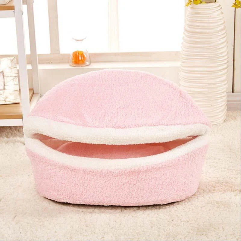 Gemütliches Bürgerfrmiges Kuschelbett mit Windschutz – Perfekter Rückzugsort für Haustiere