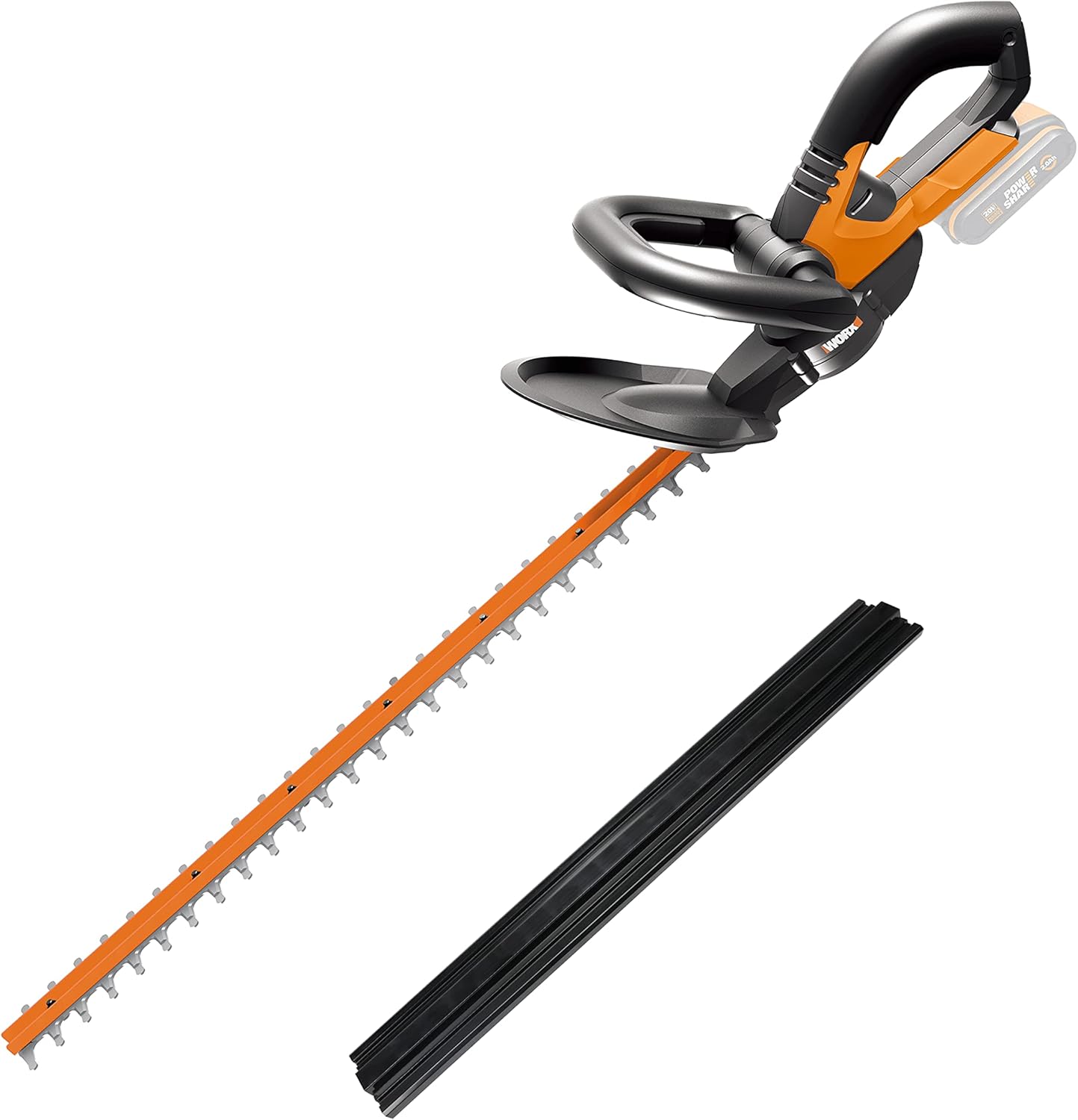 WORX WG263E.9 Nitro Tagliasiepi a batteria 20V, tagli uniformi con meno vibrazioni, potente motore brushless, lunghezza di taglio 54cm, passo dei denti 27mm, senza batteria e caricabatterie