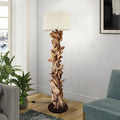Stehlampe Treibholz CLEON  | Hhe 165 cm | Lampenschirm Natur