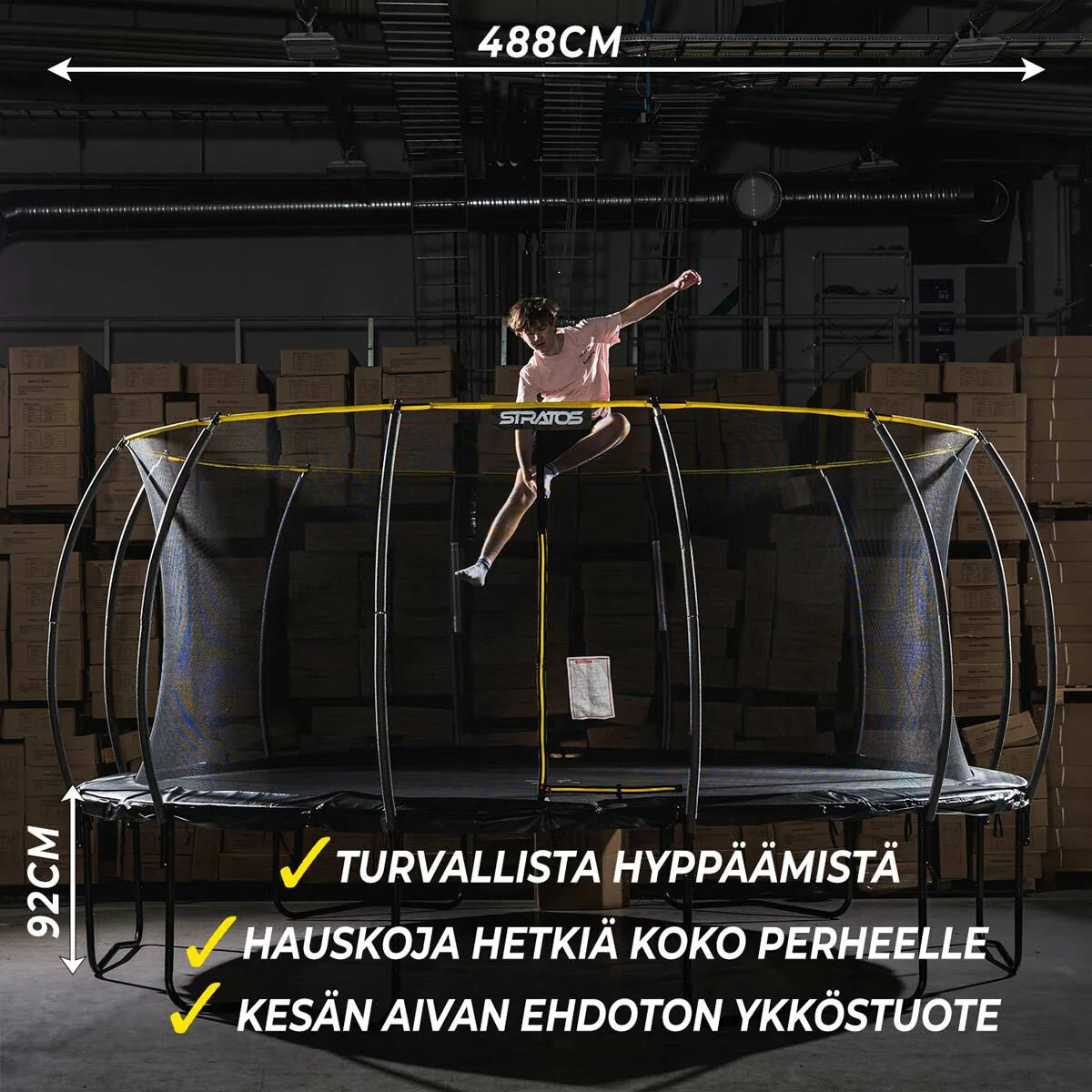Stratos Trampolin 488 cm / 16 ft