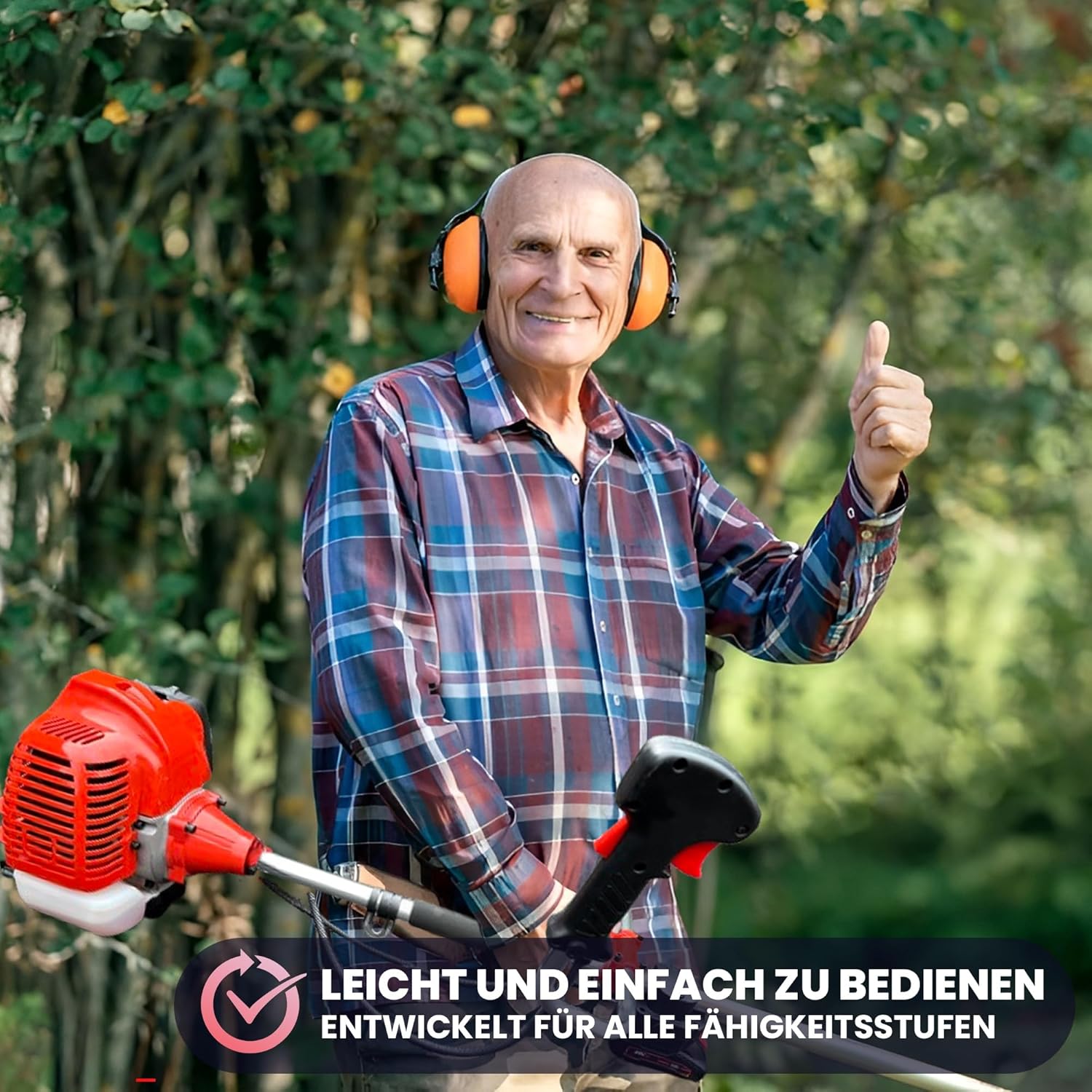 Decespugliatore a benzina BU-KO 52cc tagliaerba attrezzo da giardino include: tagliabordi, decespugliatore con lama a 3 denti, spazzola per erbacce in filo d'acciaio, lama da taglio. Ottimo attrezzo da esterno.