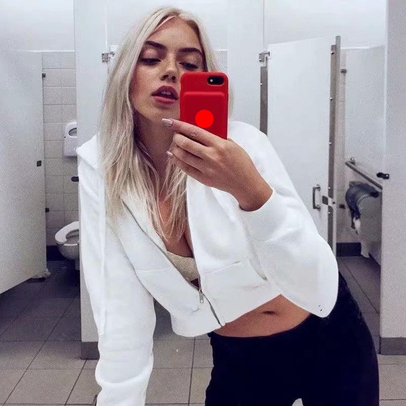 Lssige Kapuzenjacke für Damen