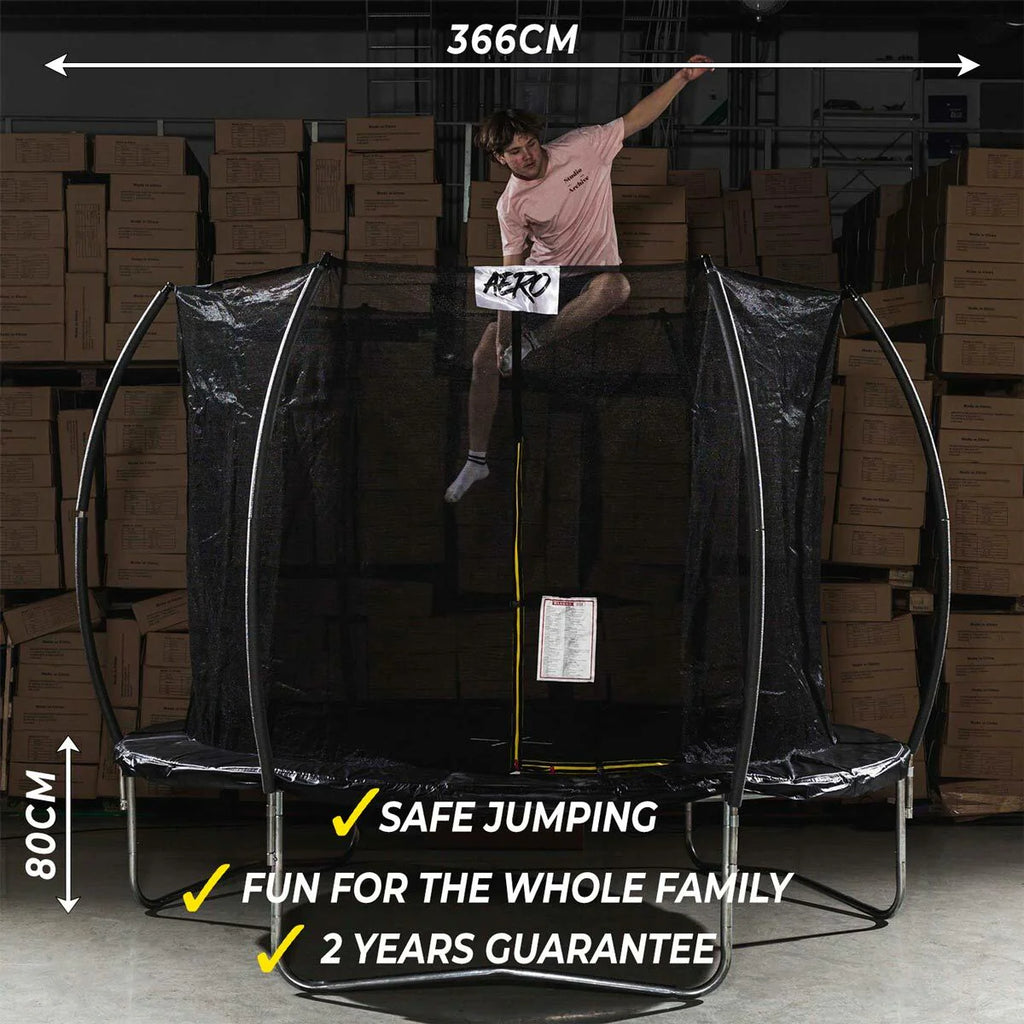 React Aero Trampolin 3,66m mit Sicherheitsnetz