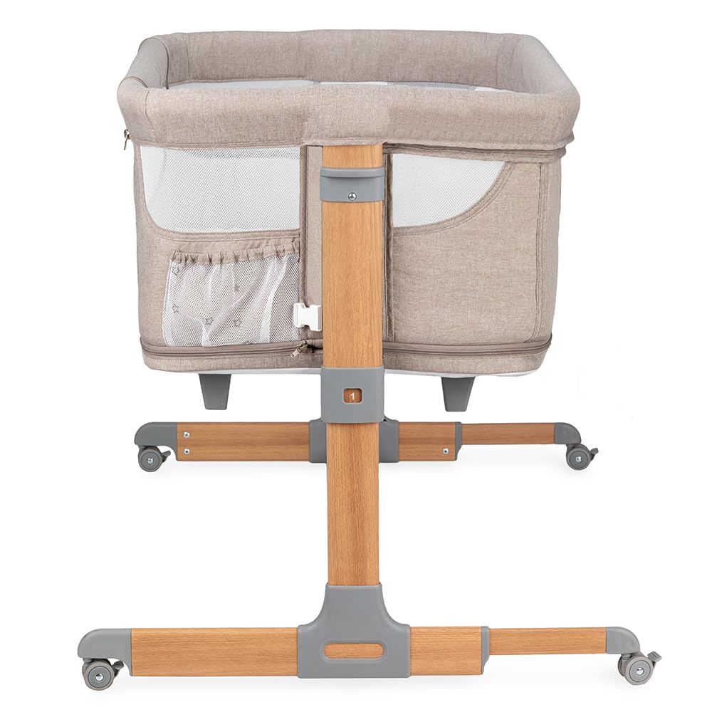 Momi SMART Bed Lettino fianco letto 4-in-1, fino a 15 kg, con materasso, regolabile in altezza