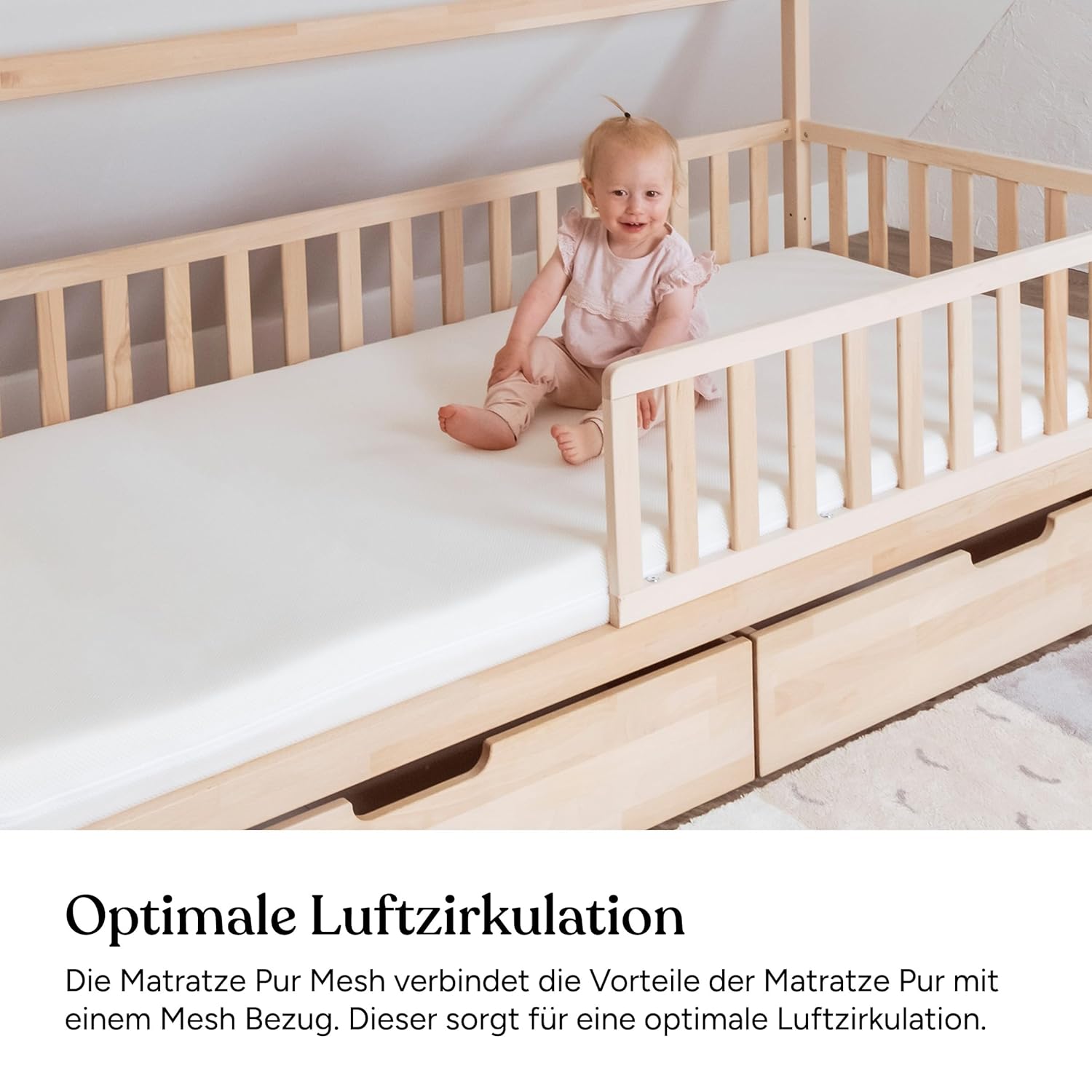 Ehrenkind® Kindermatratze Pur | Baby Matratze 80x200 Standard 100 by OEKO-TEX | Babymatratze 80x200 aus hochwertigem Schaum und Hygienebezug