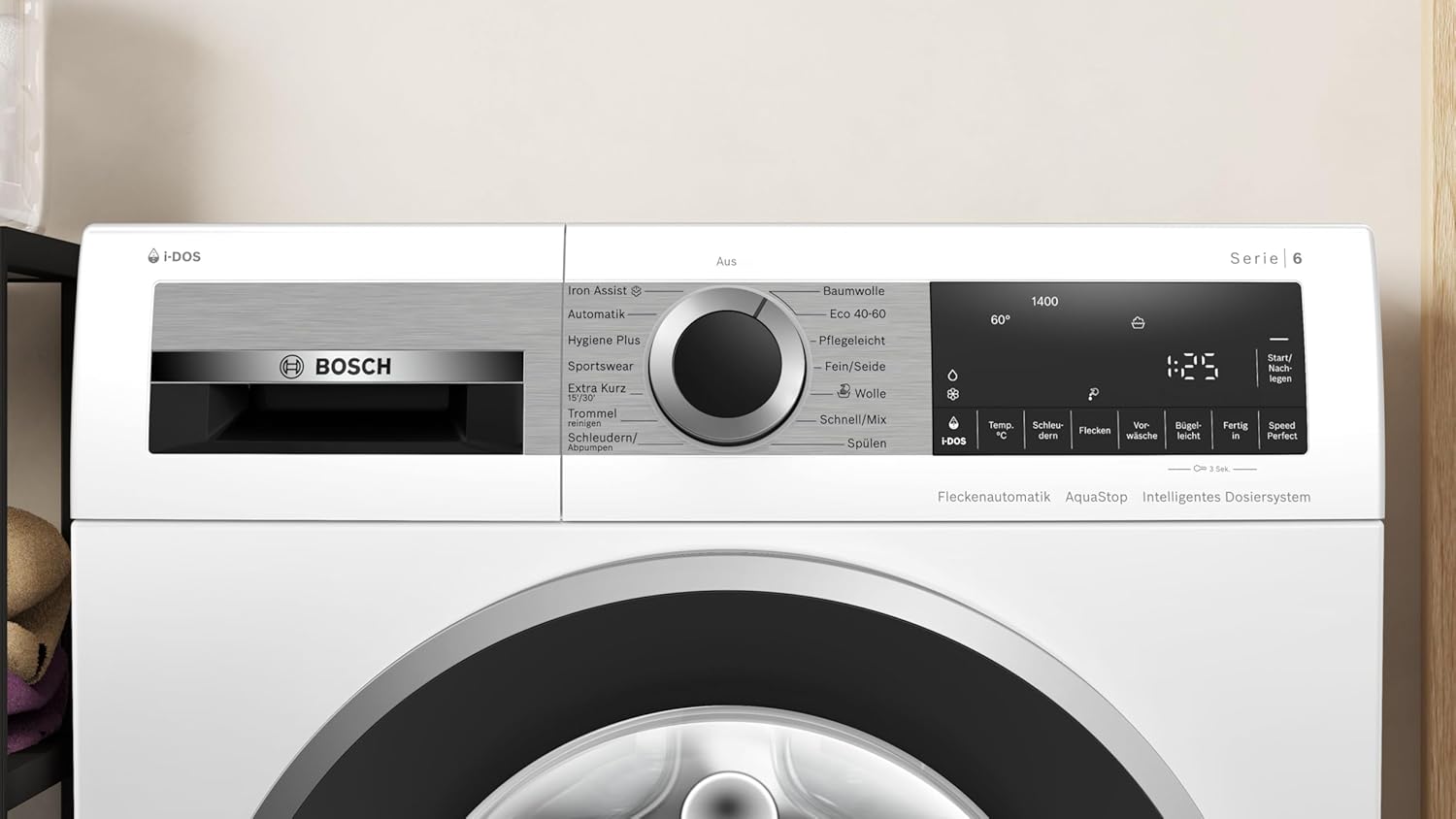 BOSCH WAN28127 Lavatrice Serie 4, a carica frontale, capacità 8 kg, 1400 giri/min, Iron Assist, Active Water Plus, EcoSilence Drive, Speed Perfect, bianco, 60 cm