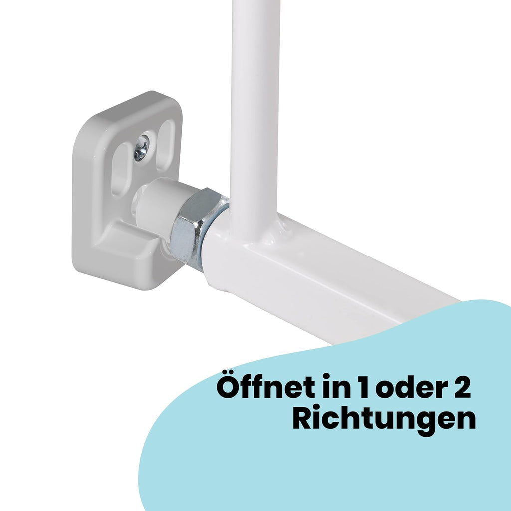 Safety 1st Easy Close Extra Tall, extra hohes (91 cm) Sicherheitsgitter aus Metall, druckfest, ideal für Kinder und Haustiere, mit einer Breite, die sich von 73 auf 80 cm ausdehnen lsst, wei