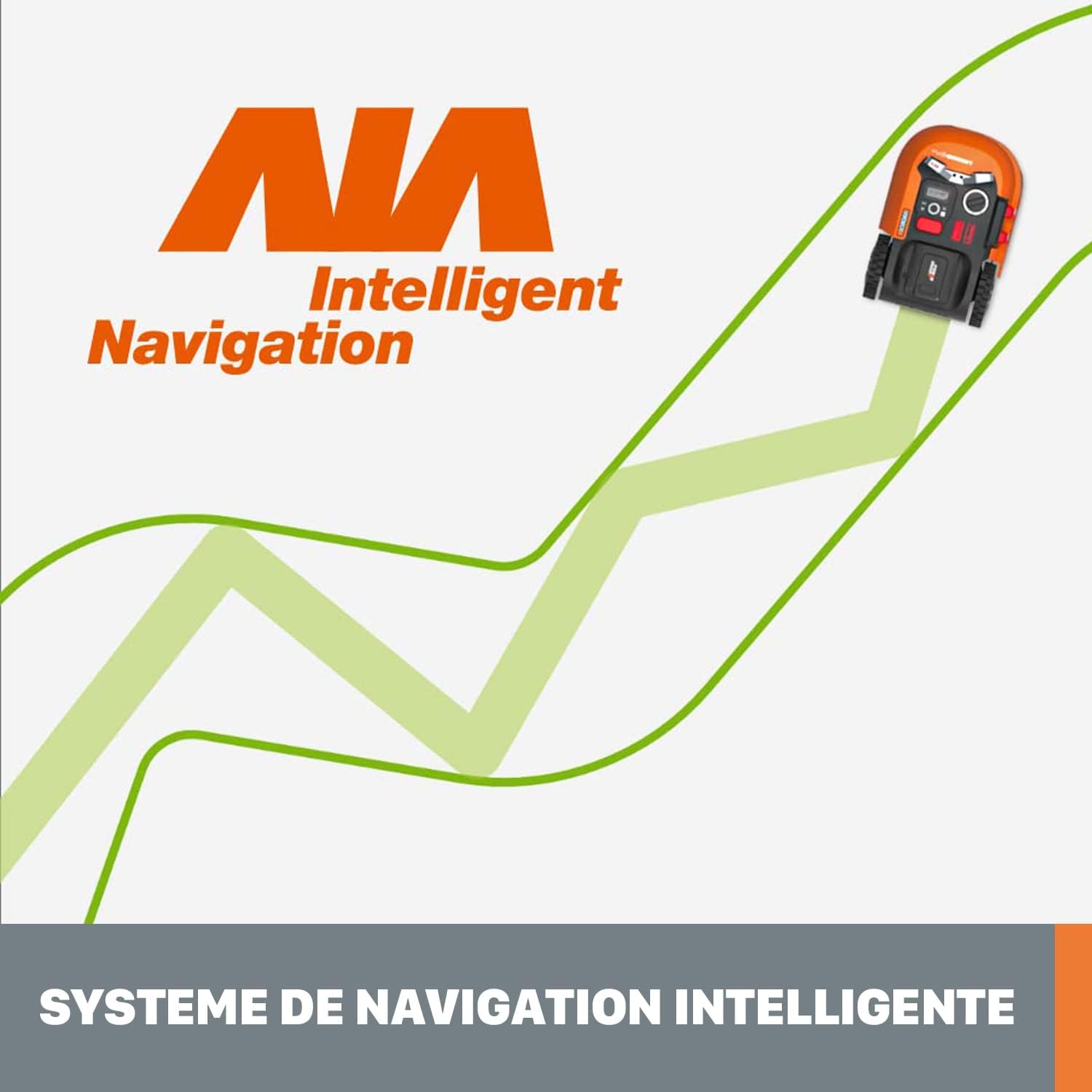WORX Landroid M WR141E Robot tosaerba/Rasaerba a batteria per piccoli giardini fino a 500 mq/Rasaerba semovente per un taglio netto, Multicolore
