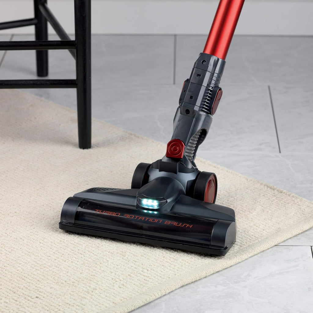 Ariete, 2761 Handy Force, scopa elettrica con filo 2 in 1, aspirapolvere e aspirabriciole, filtro HEPA, tecnologia ciclonica, senza sacco, spazzola tradizionale, tubo telescopico, rosso/nero