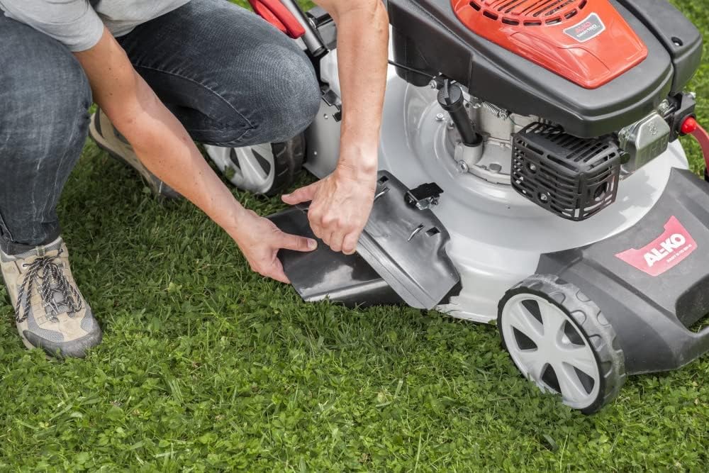 AL-KO Tosaerba a benzina Easy 5.10 SP-S (51 cm larghezza di taglio, 2.3 kW potenza motore, regolazione centralizzata altezza di taglio, Robusta scocca in lamiera d'acciaio, con trazione posteriore, per prati fino a 1800 m²)