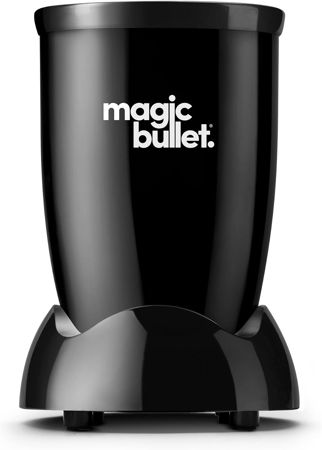 Magic Bullet, frullatore elettrico, tritatutto, frullatore per smoothie, frullatore multifunzione, potenza 200 Watt, 2 tazze da viaggio da 560 ml e 355 ml, nero, MBR10B