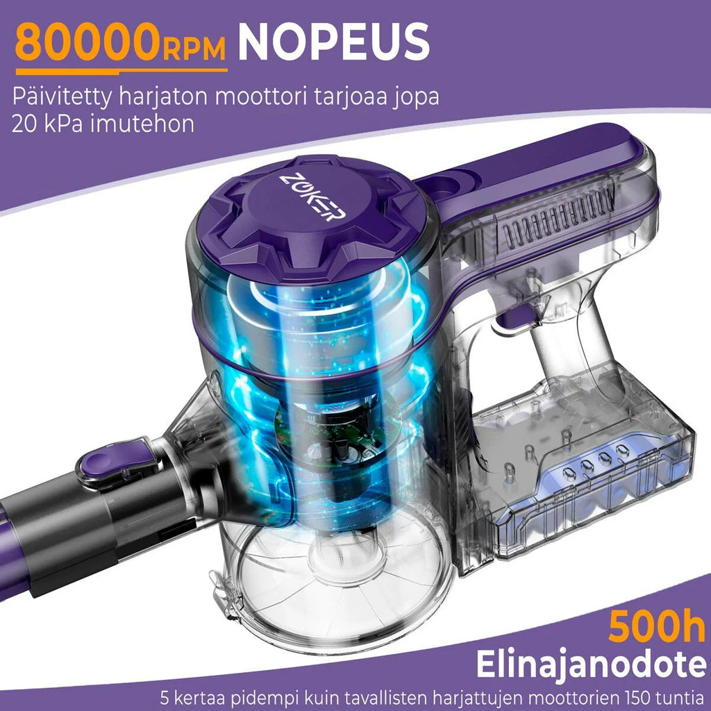 Zoker A10 Pro - Aspirapolvere senza fili