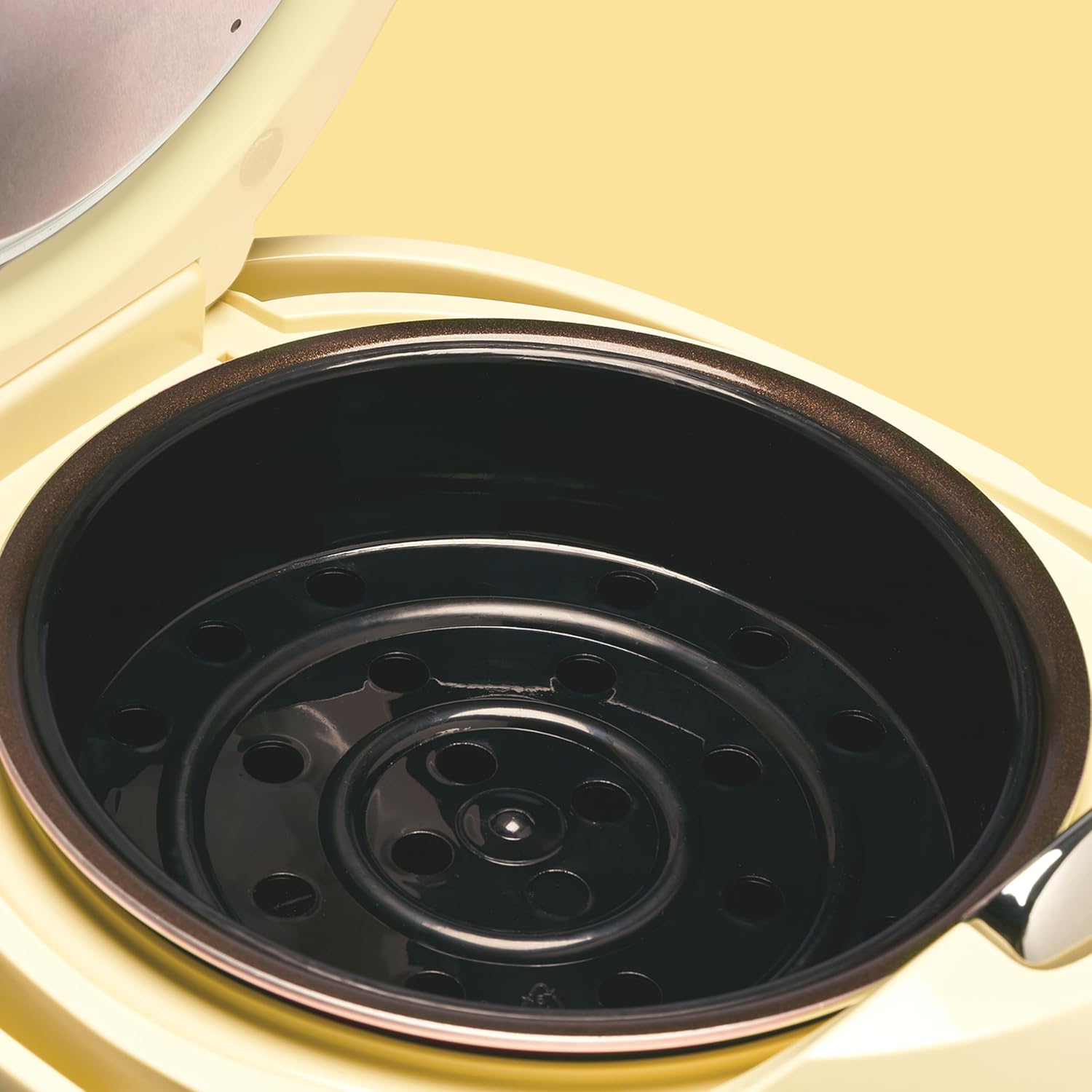 REISHUNGER Cuociriso digitale piccolo, nero | Da 0,6 L fino a 3 persone | Funzione mantenimento calore, timer e pentola premium | Multicooker e vaporiera piccoli, 8 programmi, tecnologia a 7 fasi