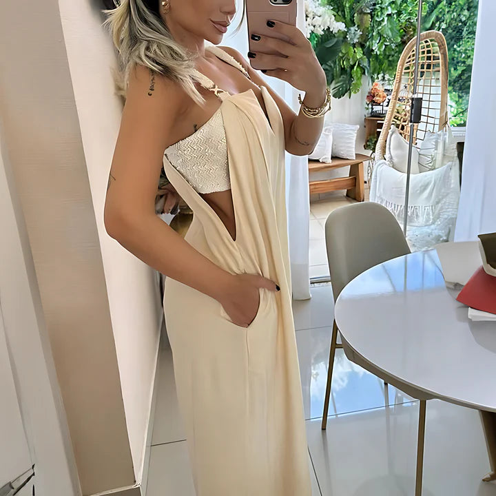 Sanya - Jumpsuit mit weitem Bein und Taschen
