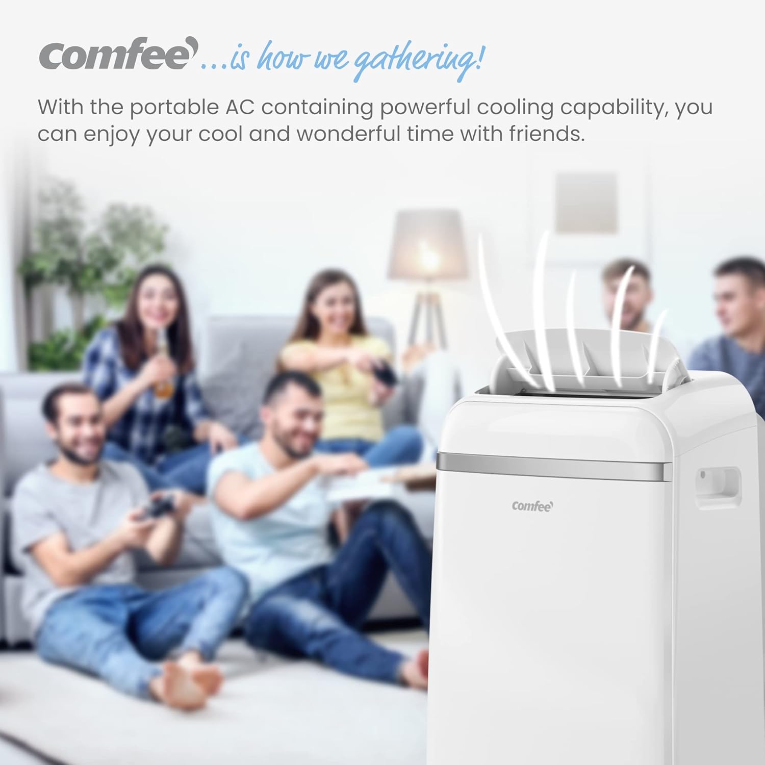 Comfee Condizionatore Portatile Easy Cool 2.0, 7000 BTU 2,0kW, Raffreddamento&Ventilazione&Deumidificazione, Adatto per Ambienti fino a 68m³(25㎡), Controllo tramite APP/Alexa/Google Home/IFTTT, Climatizzatore Portatile con Tubo di Scarico